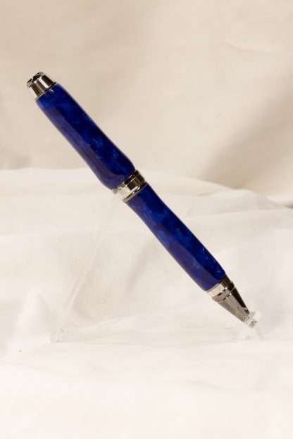 Pen: Chrome Cuban with Blue Speckled Acrylic - Image 2